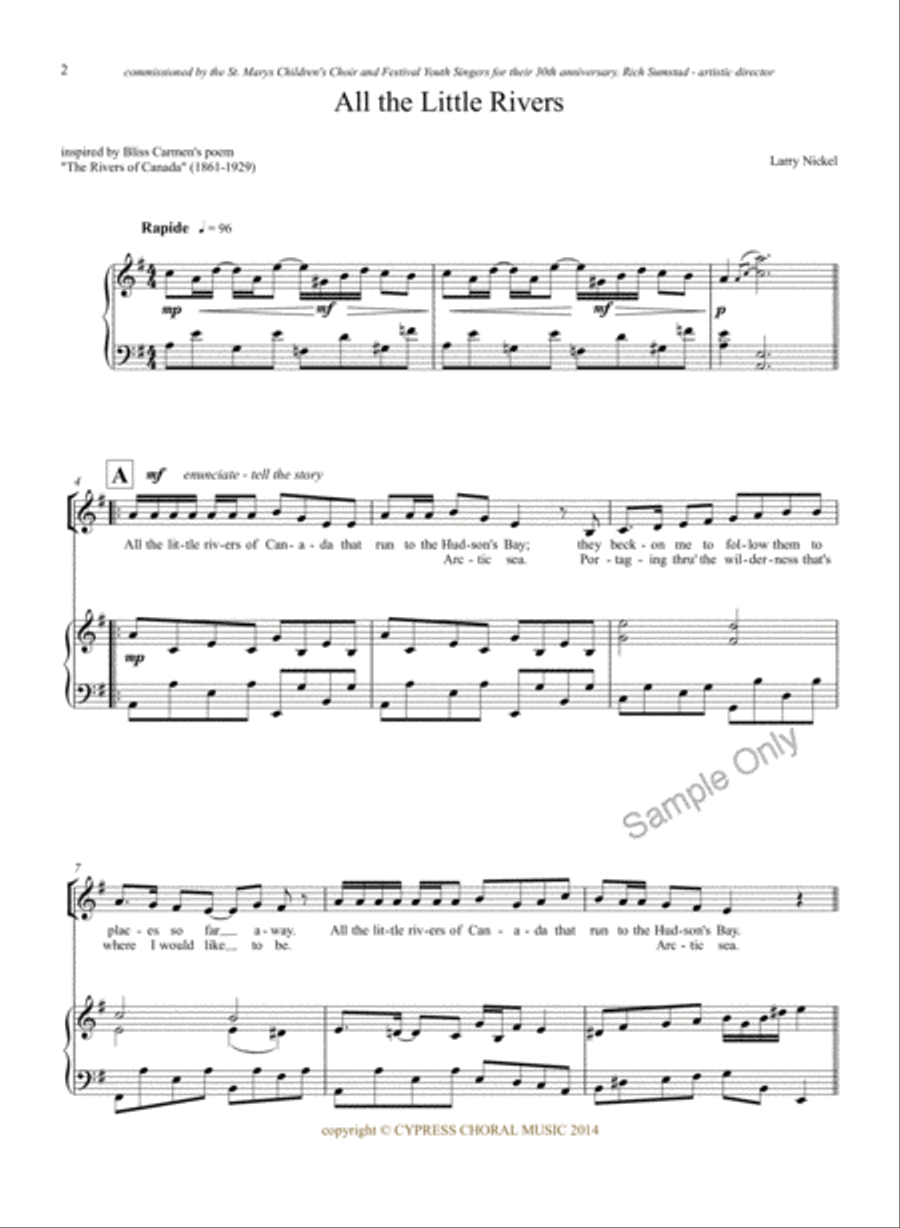 All The Little Rivers 3-Part scores gallery preview page 2