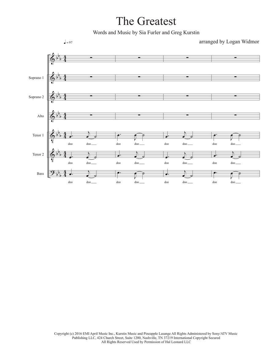 The Greatest Divisi scores gallery preview page 1