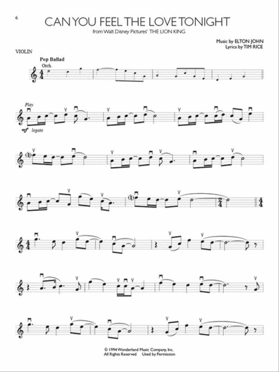 Disney Solos for Violin Disney Solos for Violin Violin scores gallery preview page 4