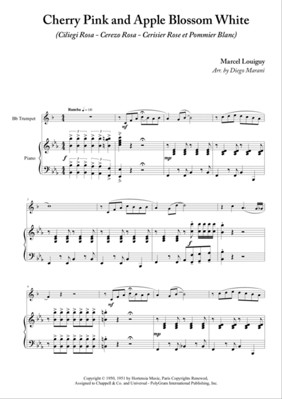 Cherry Pink And Apple Blossom White B-Flat Trumpet scores gallery preview page 2