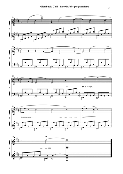 Gian Paolo Chiti: Piccola Suite for piano (intermediate level students)