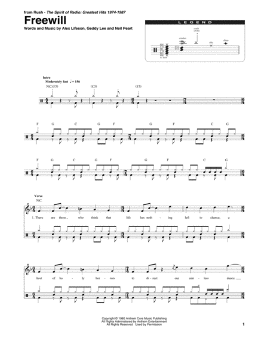 Freewill Freewill Drum Set scores gallery preview page 1