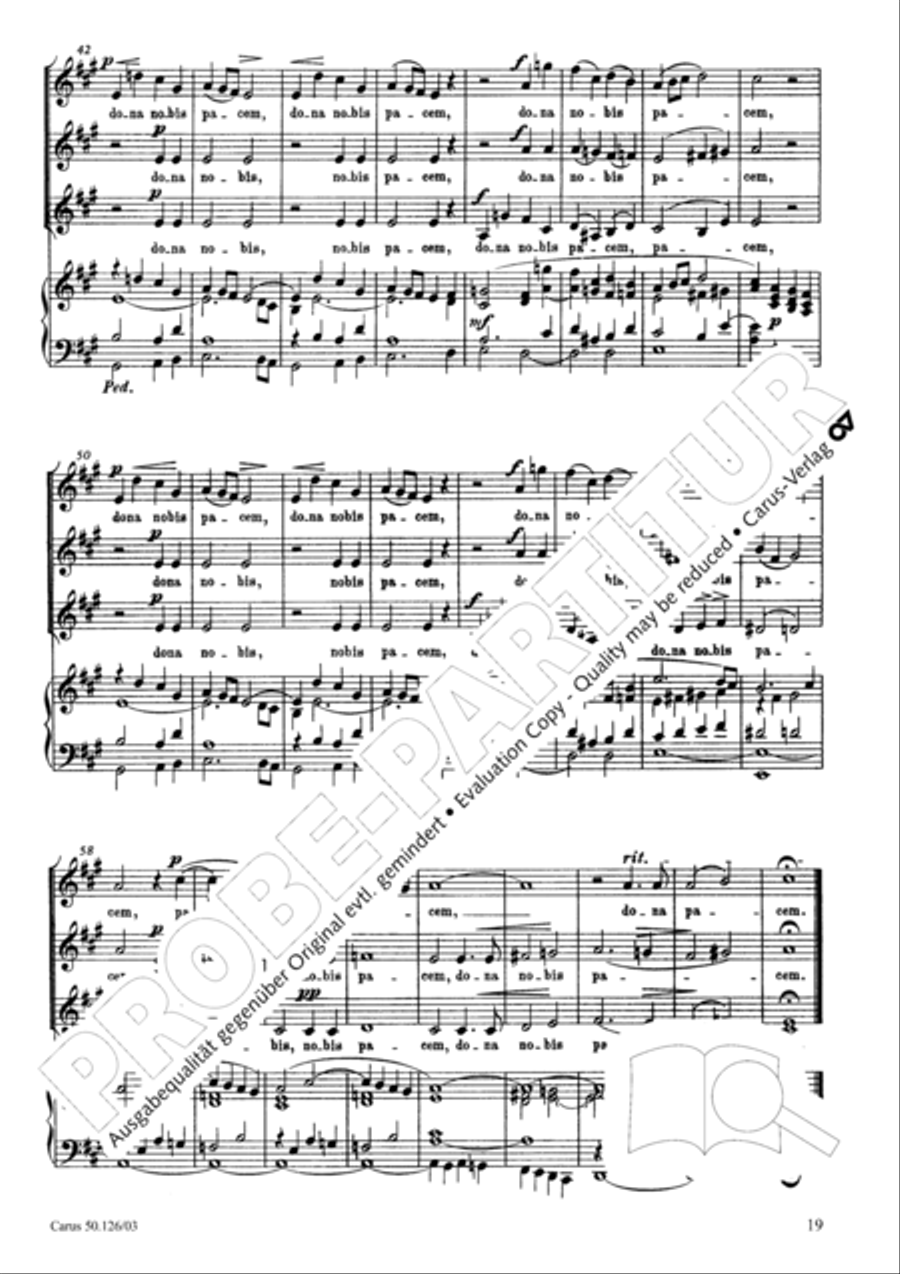 Mass in A major SSA scores gallery preview page 20