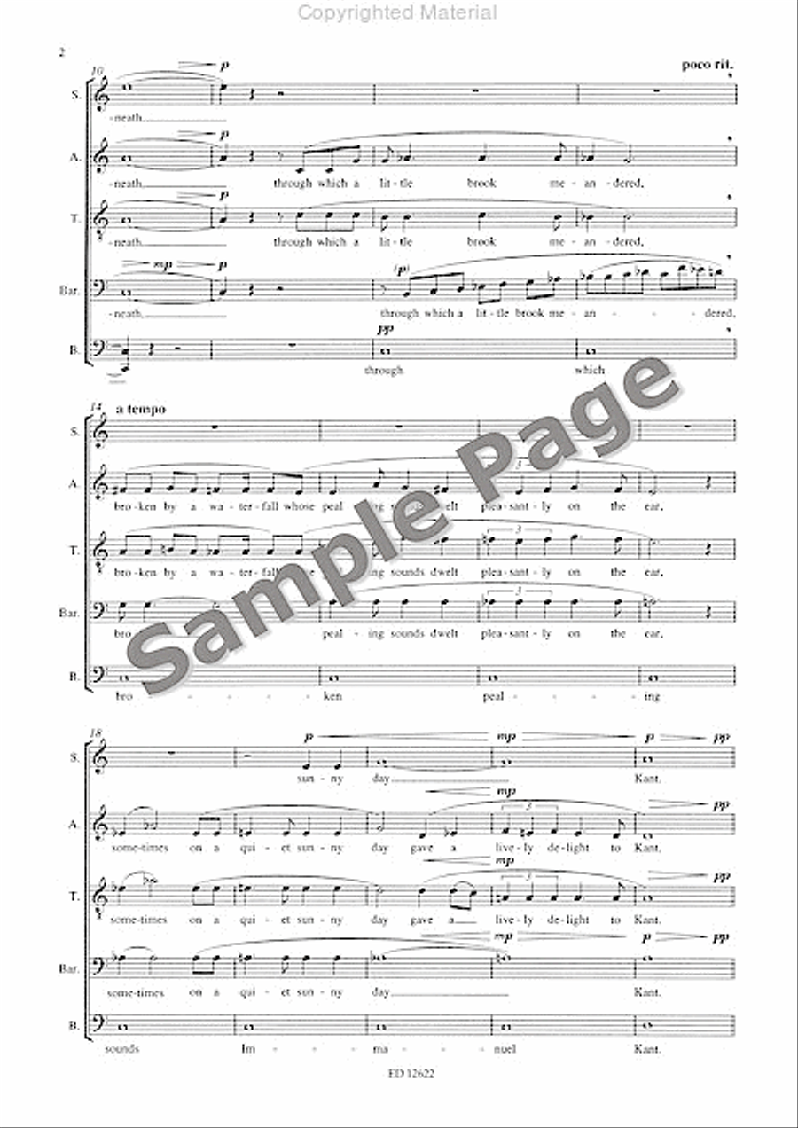 And So Ended Kant's Travelling in this World 4-Part scores gallery preview page 9