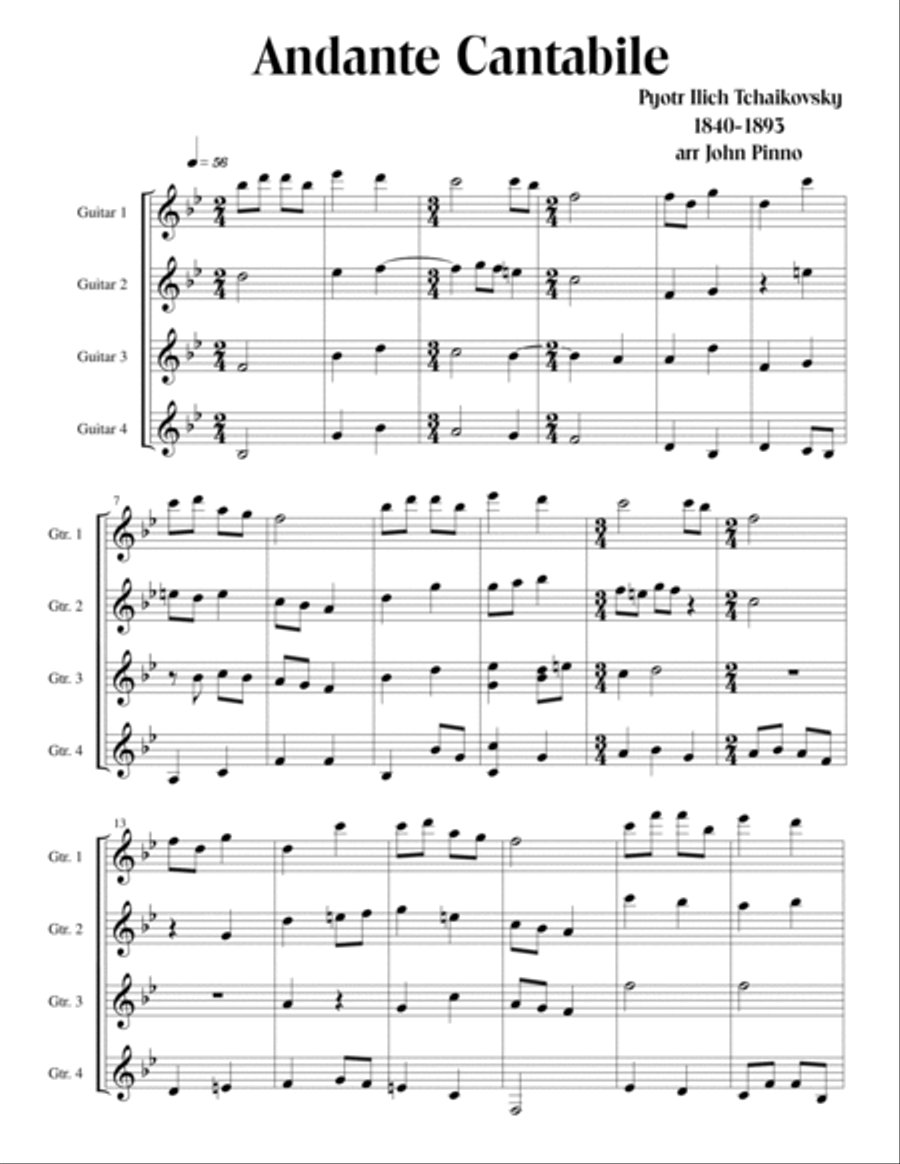 Andante Cantabile Acoustic Guitar scores gallery preview page 2