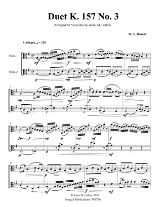 Mozart: Duet K. 157 No. 3 for Viola Duo