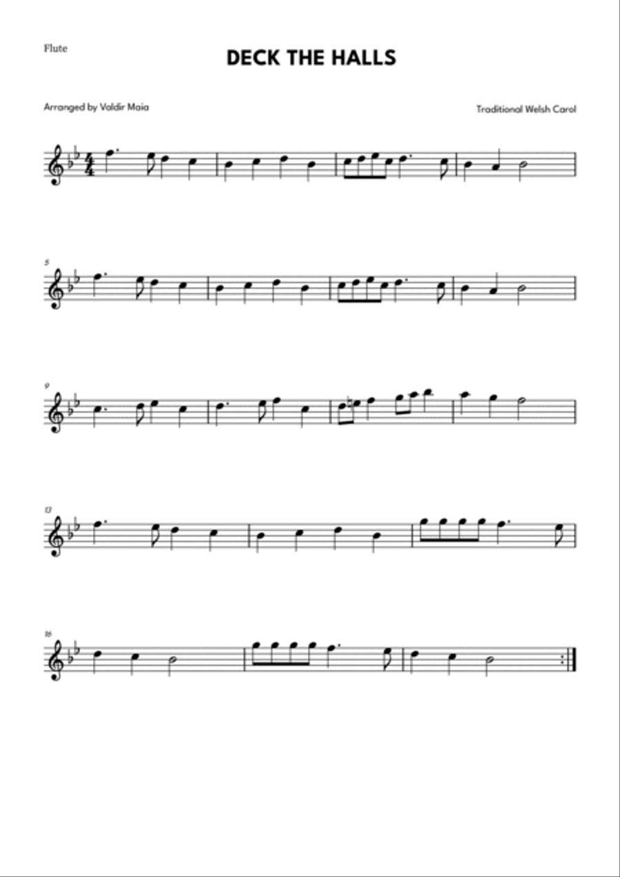 Deck The Halls - Woodwind Quartet Woodwind Quartet scores gallery preview page 3