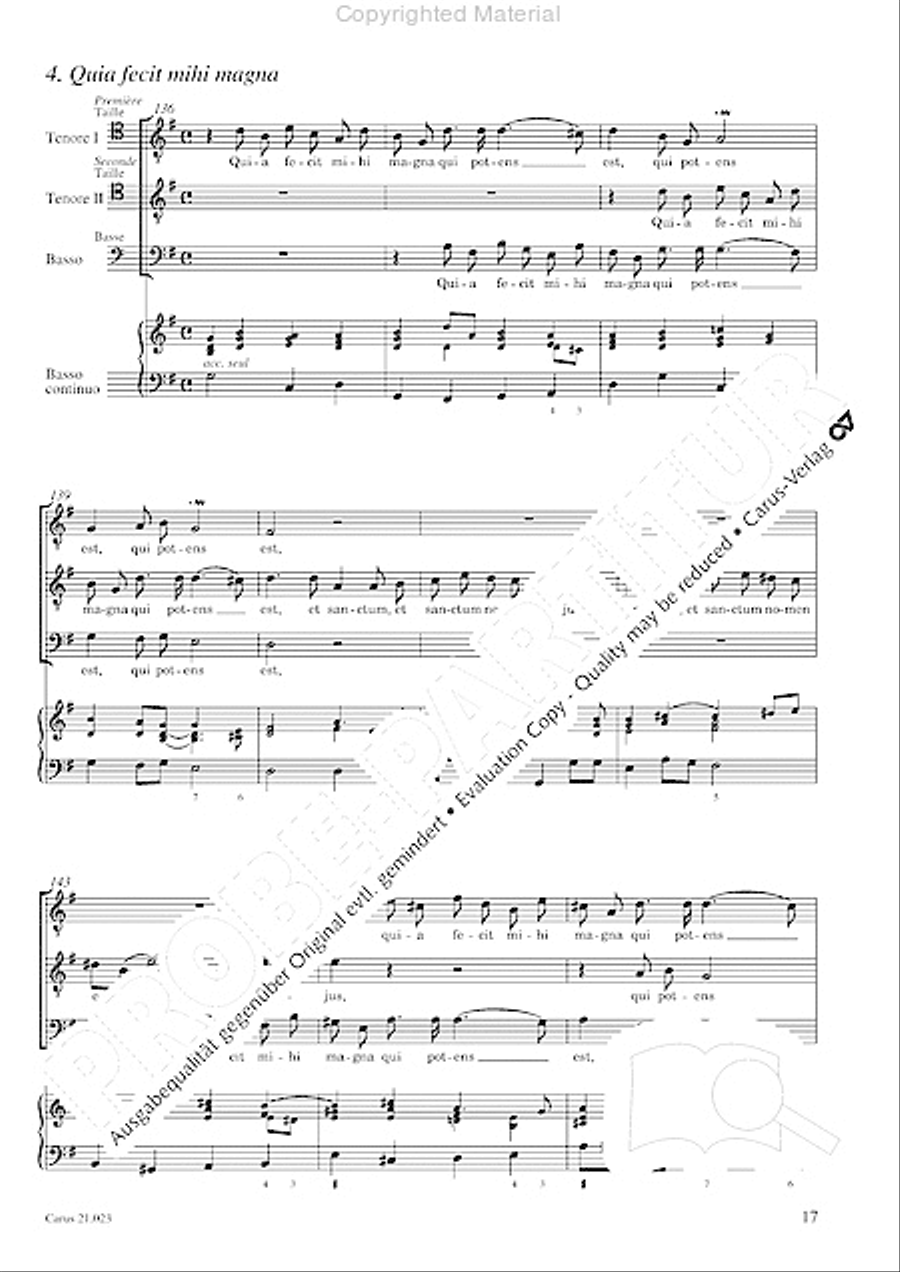 Magnificat in G SATTB scores gallery preview page 19