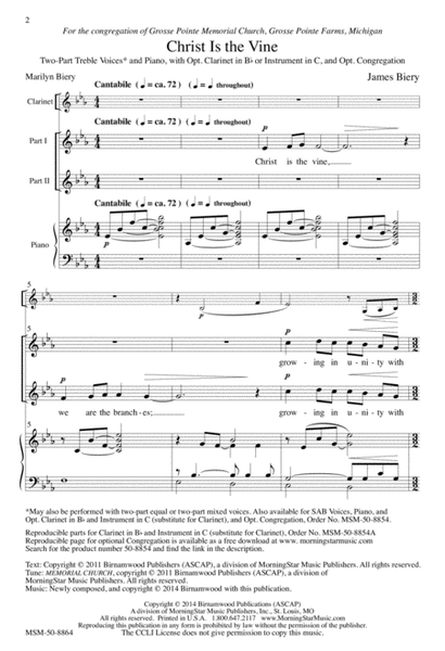 Christ Is the Vine (Downloadable Choral Score)