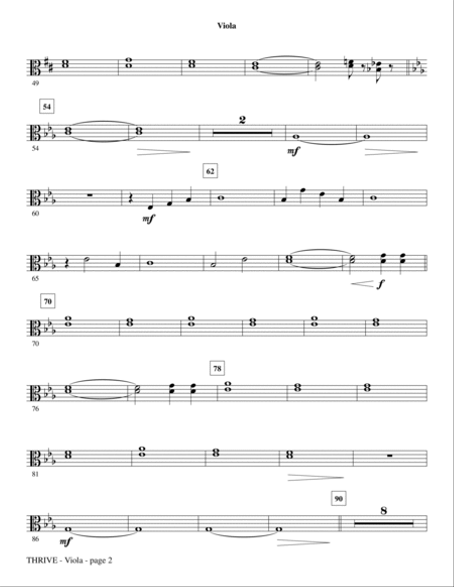 Thrive - Viola Choir scores gallery preview page 2