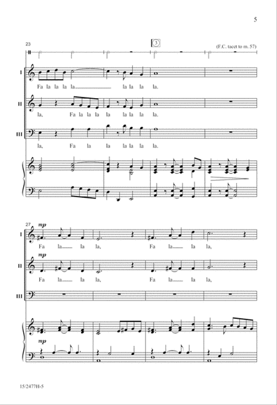 A Festive Fa La La A Festive Fa La La 3-Part scores gallery preview page 6