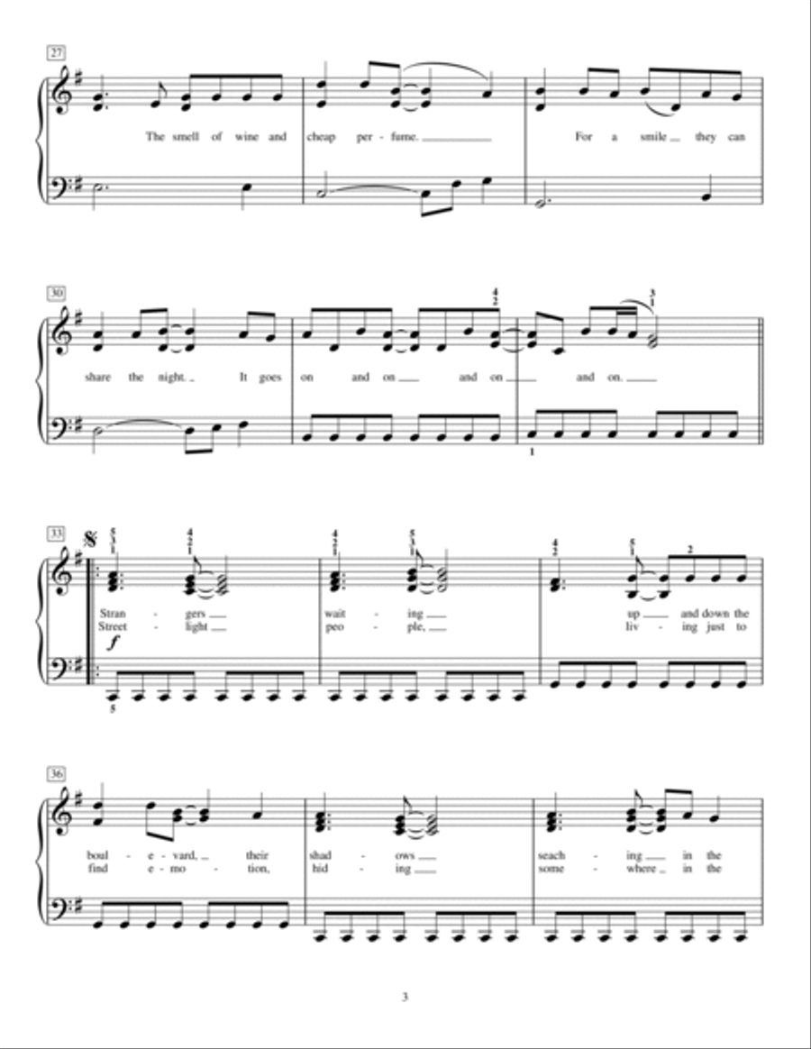 Don't Stop Believin' (arr. Jennifer Linn) Piano Method scores gallery preview page 3