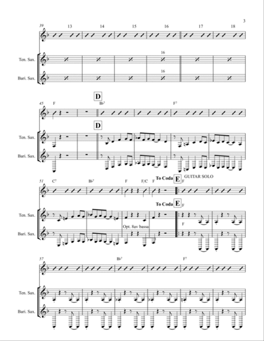 Tough Lover Jazz Ensemble scores gallery preview page 3