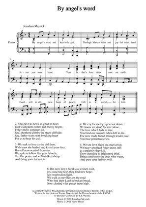 By angel's word. A new hymn!