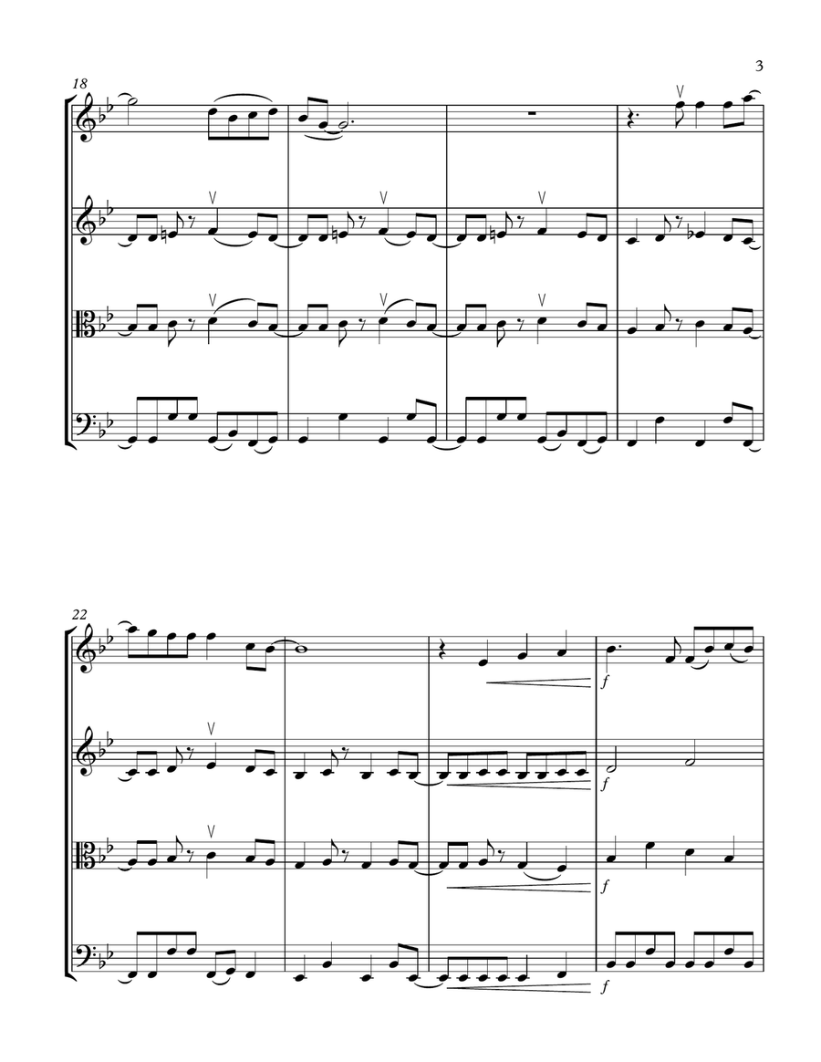 You Make Lovin' Fun String Quartet scores gallery preview page 3
