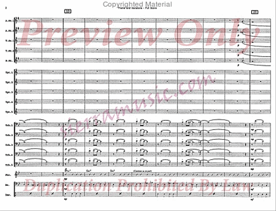 Theme And Variations Jazz Ensemble scores gallery preview page 3