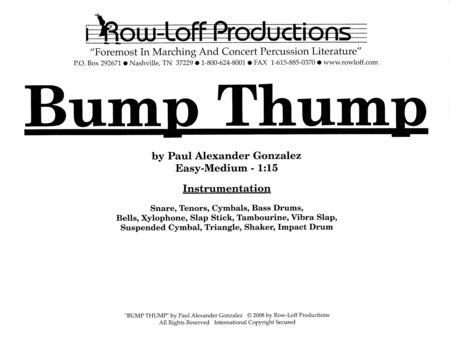 Bump Thump w/Tutor Tracks