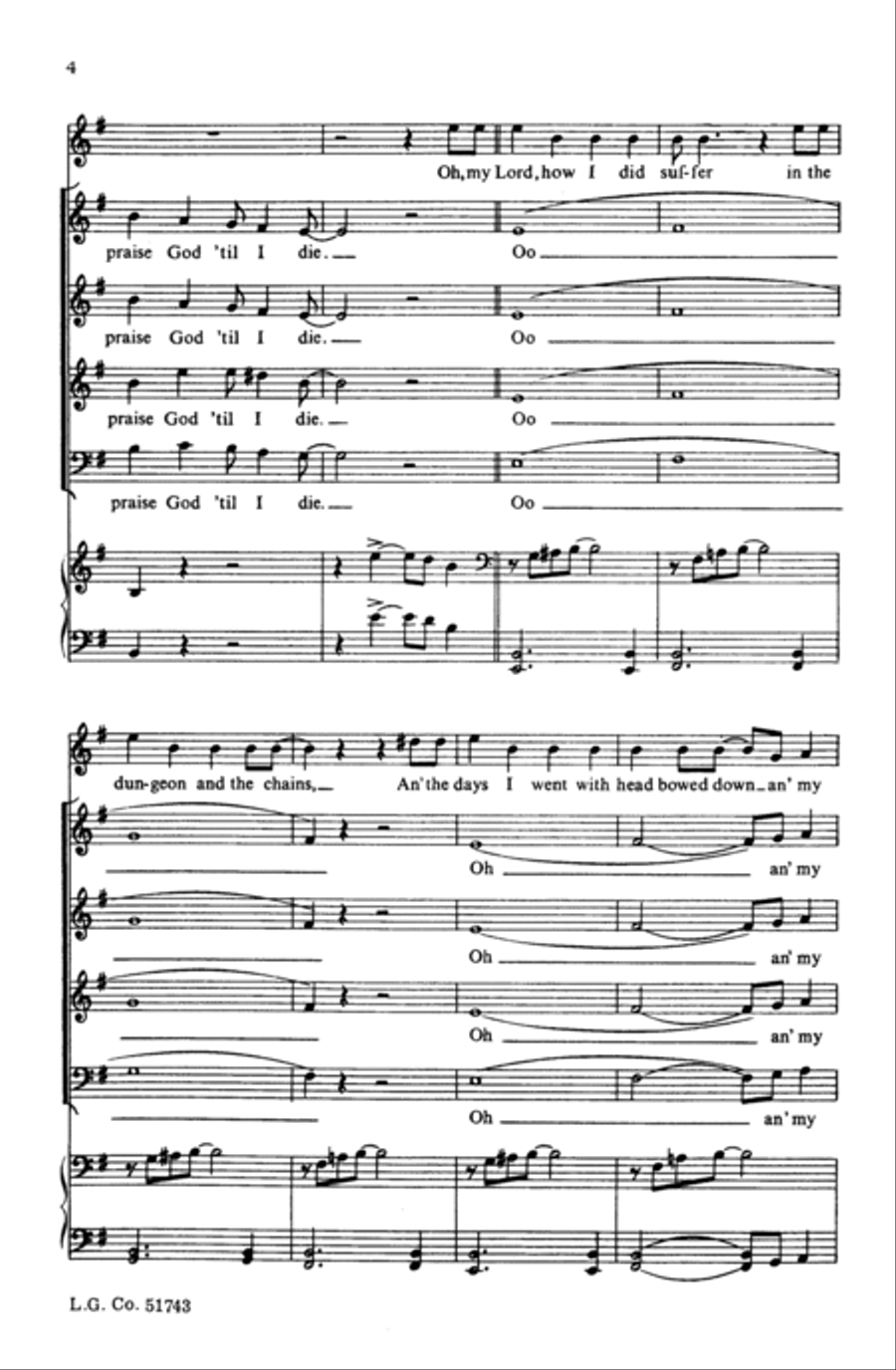 Free, My Lord, Free at Las' 4-Part scores gallery preview page 22
