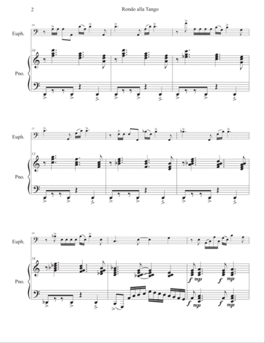 Rondo alla Tango Euphonium scores gallery preview page 3