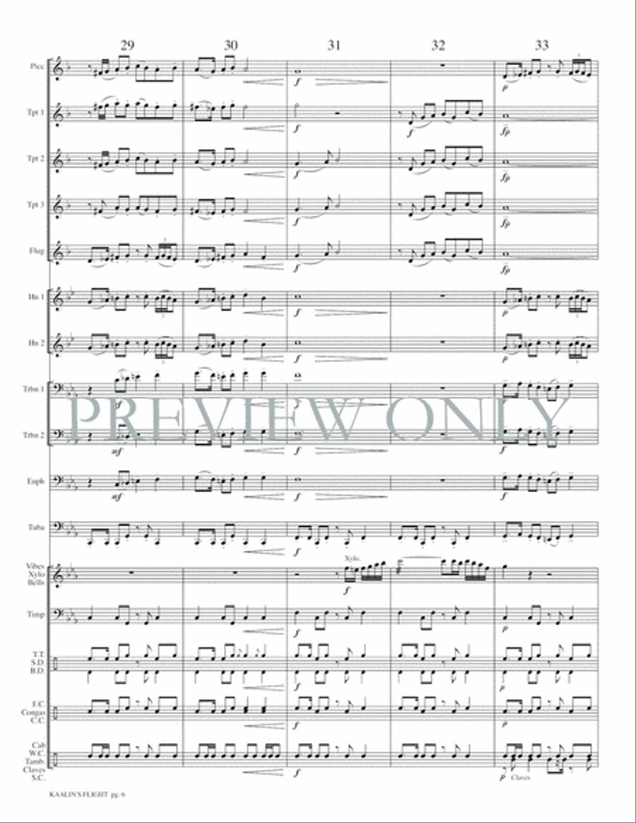 Kaalin's Flight Small Ensemble scores gallery preview page 8