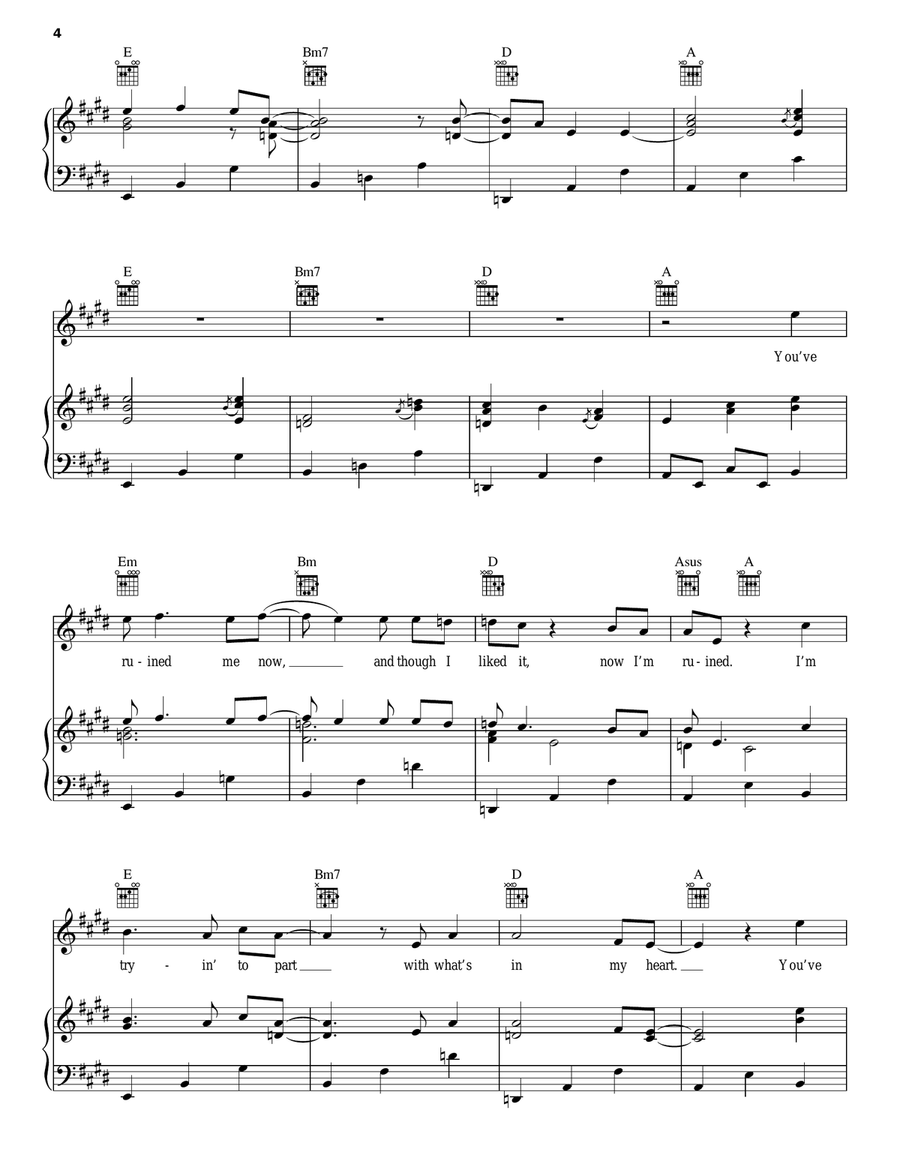 You've Ruined Me You've Ruined Me Piano, Vocal, Guitar scores gallery preview page 4