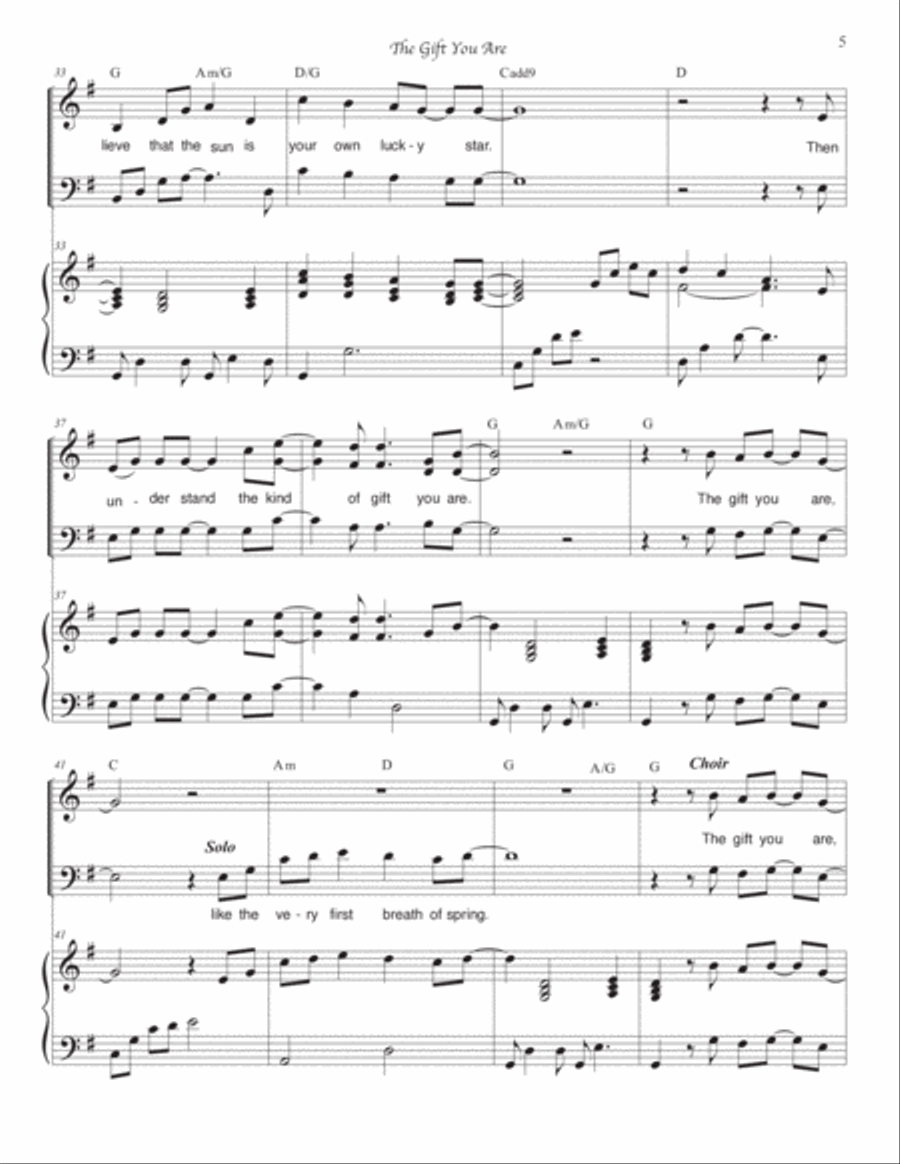 The Gift You Are 3-Part scores gallery preview page 5