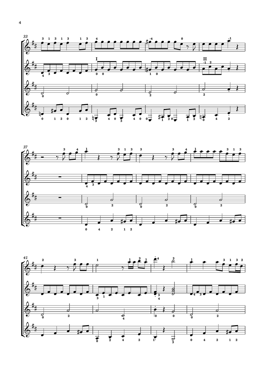Shaun The Sheep Guitar Ensemble scores gallery preview page 4