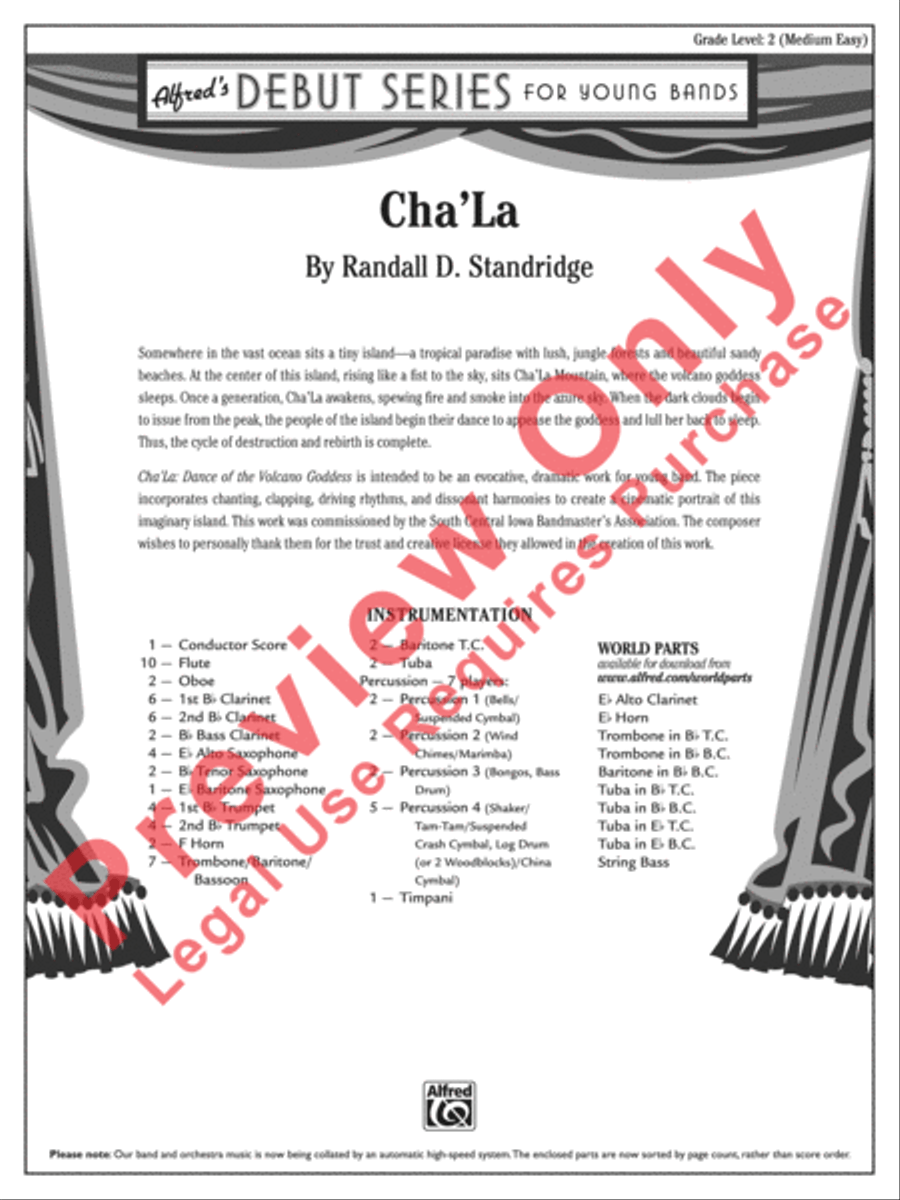 Cha'La Concert Band scores gallery preview page 2