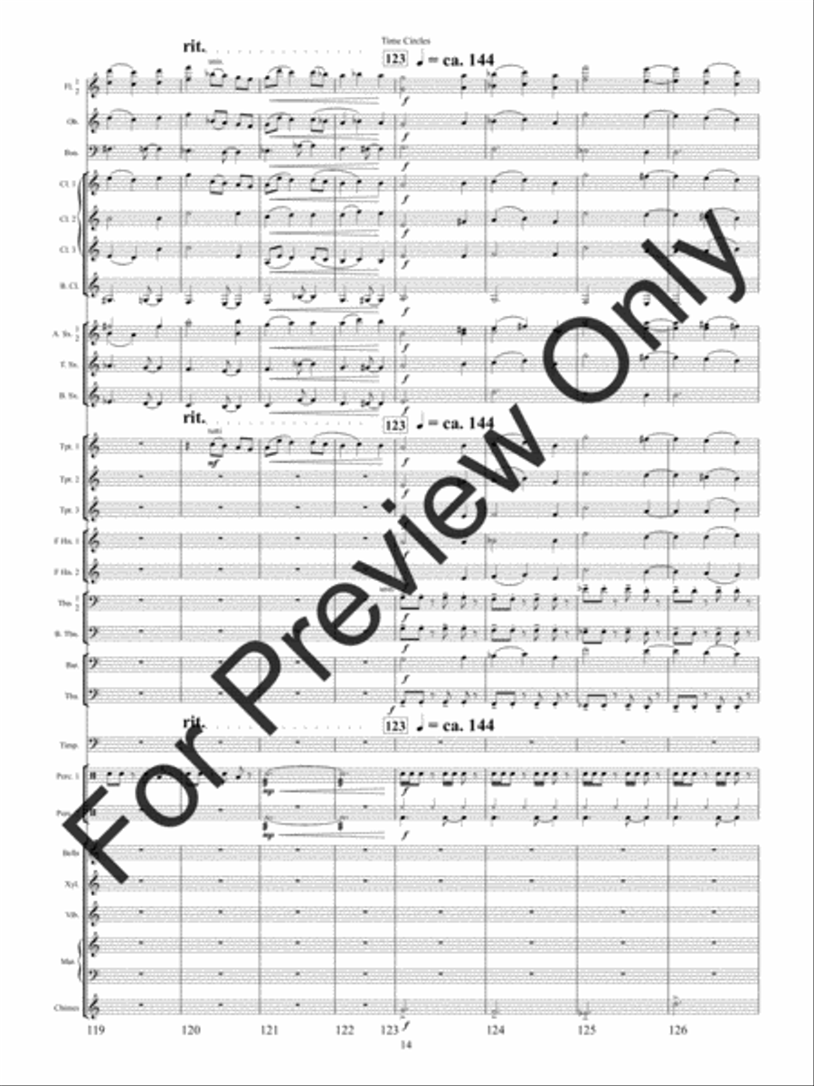 Time Circles (Score) Concert Band scores gallery preview page 17