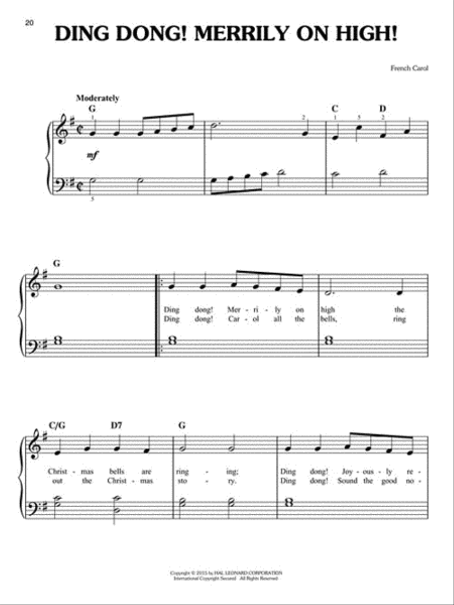 First 50 Christmas Carols You Should Play on the Piano Easy Piano scores gallery preview page 4