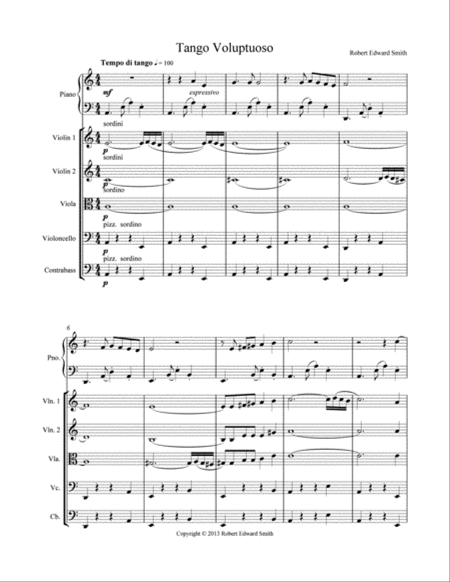 Tango Voluptuoso String Orchestra - Digital Sheet Music