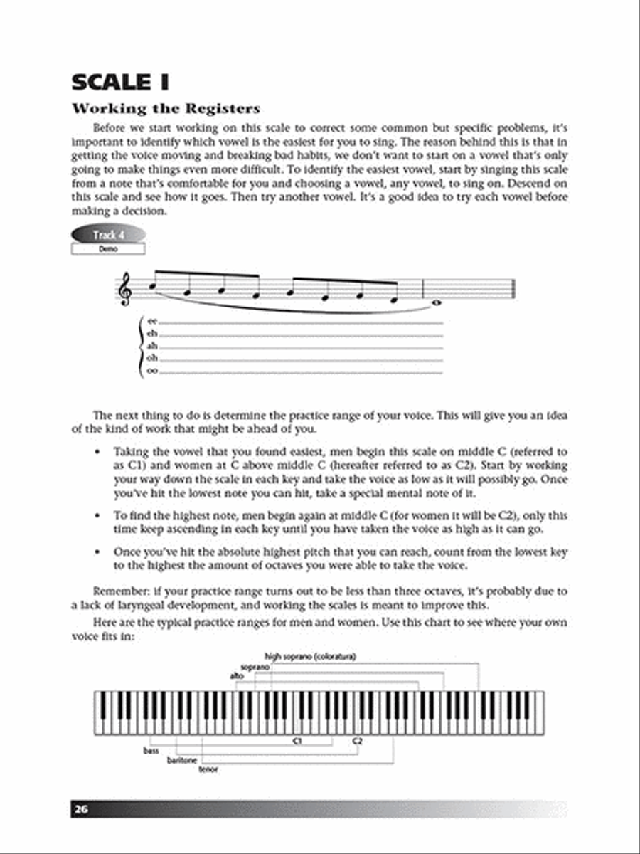 Vocal Technique - A Guide to Finding Your Real Voice Voice scores gallery preview page 4