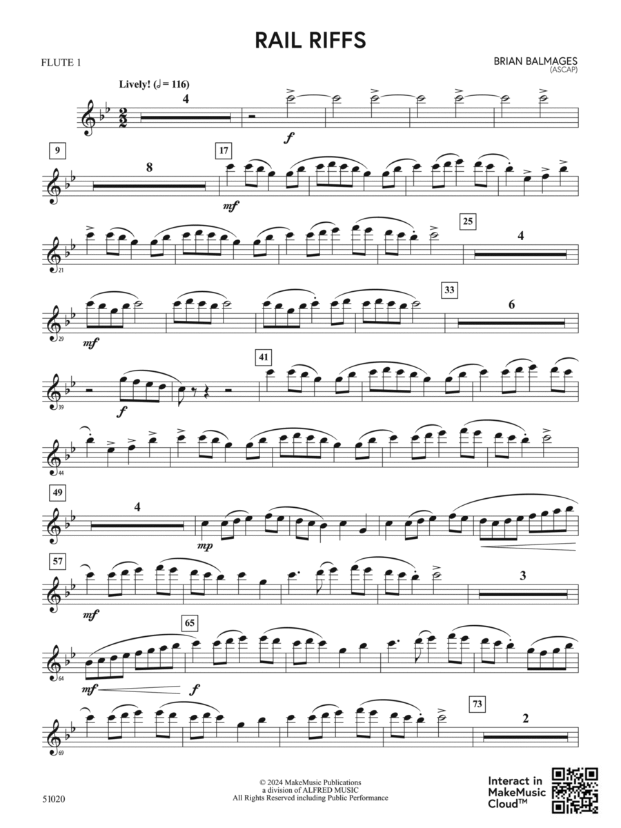 Rail Riffs: Flute Concert Band scores gallery preview page 1