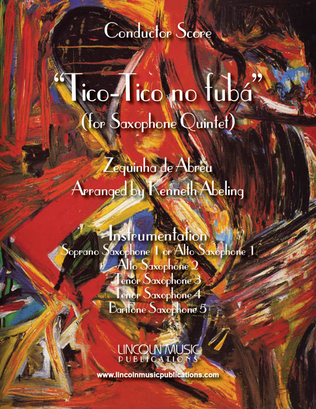 Book cover for Tico-Tico no fubá (for Saxophone Quintet SATTB or AATTB)