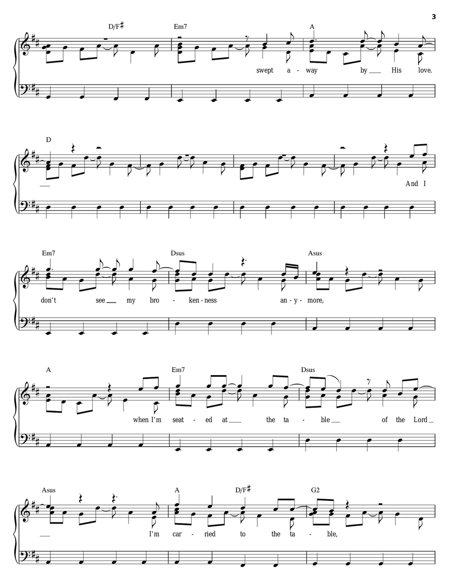 Carried To The Table Carried To The Table Piano, Vocal, Guitar scores gallery preview page 3