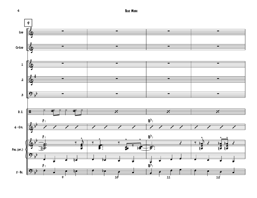 Blue Monk Jazz Ensemble scores gallery preview page 4