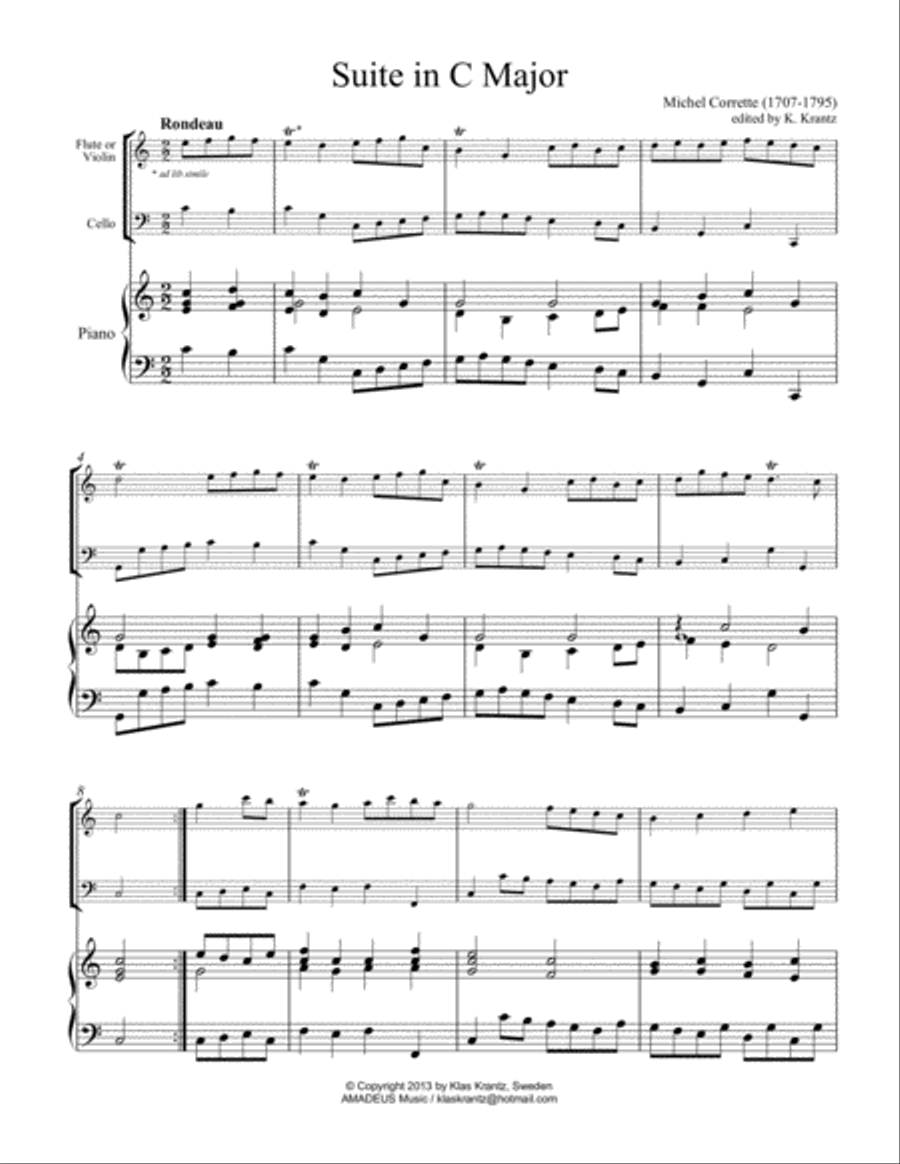 Suite in C Major for piano trio Piano Trio scores gallery preview page 2