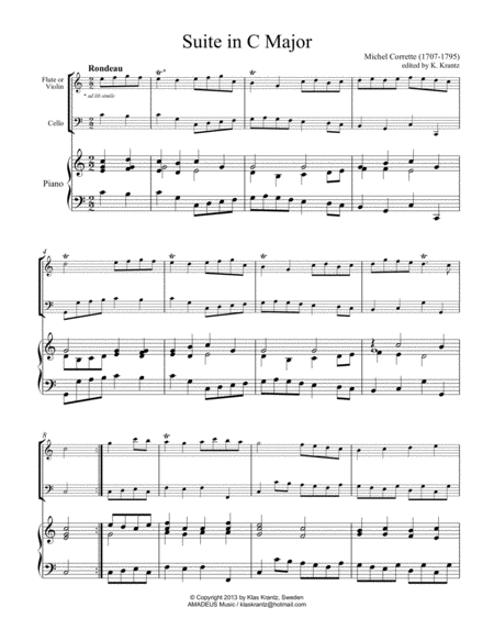 Suite in C Major for piano trio image number null