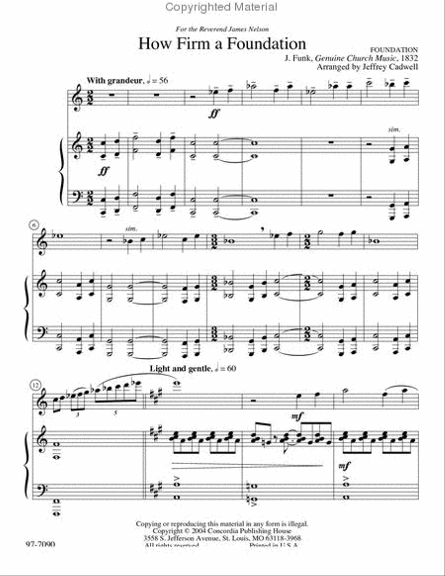 Four American Hymns for Flute and Piano Flute Solo scores gallery preview page 2
