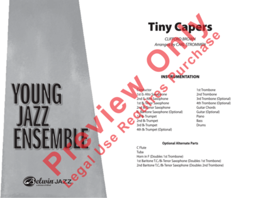 Tiny Capers Tiny Capers Jazz Ensemble scores gallery preview page 2