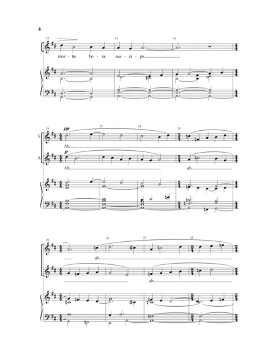 Maria, Mater Gratiae 4-Part scores gallery preview page 2