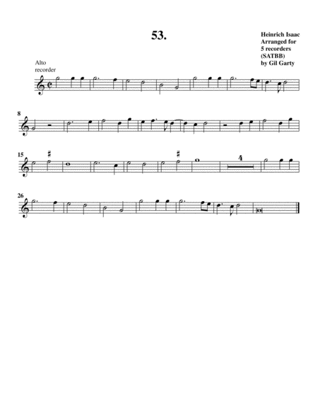 Instrumental quintet no.53 (no title) (arrangement for 3 recorders)
