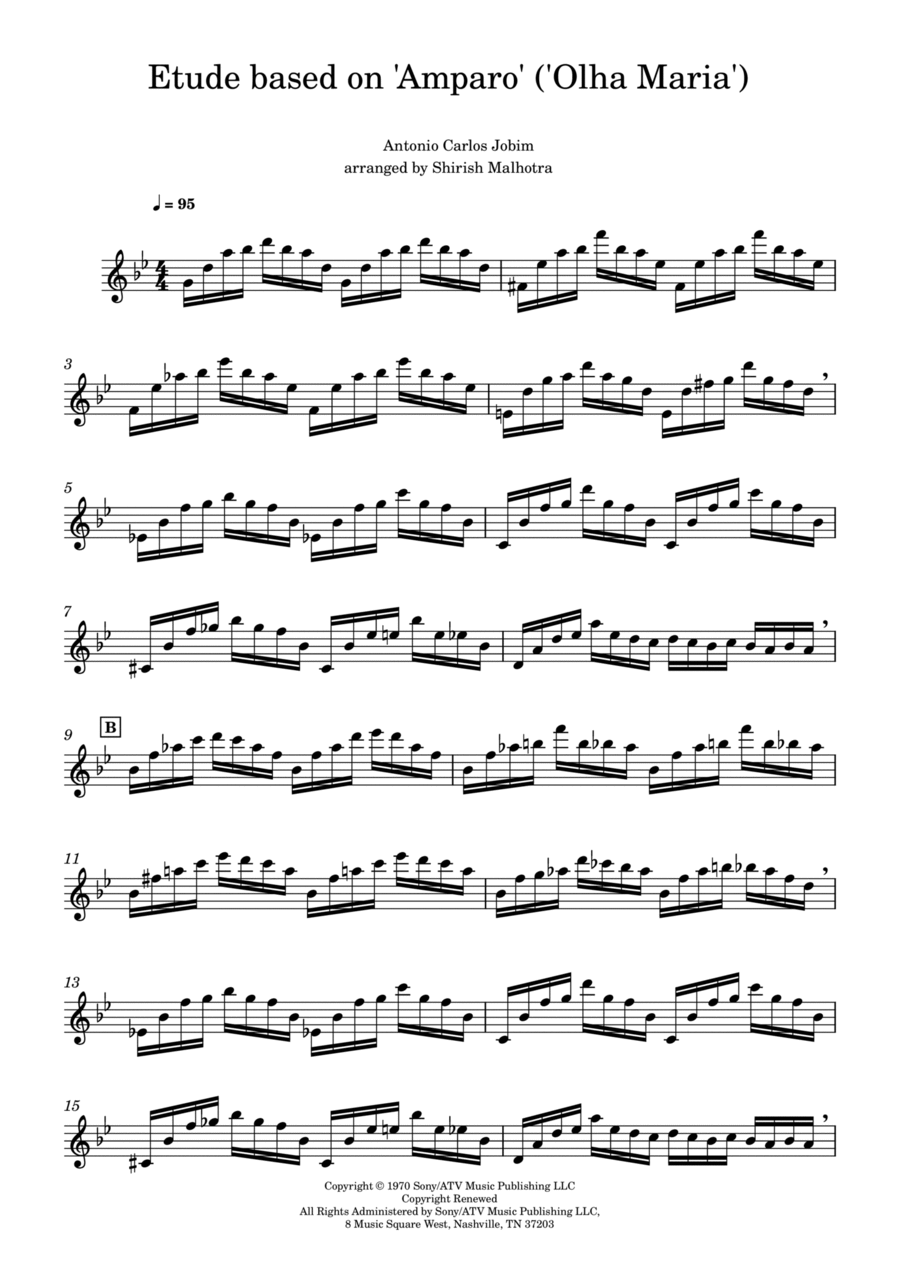 Amparo Tenor Saxophone scores gallery preview page 1