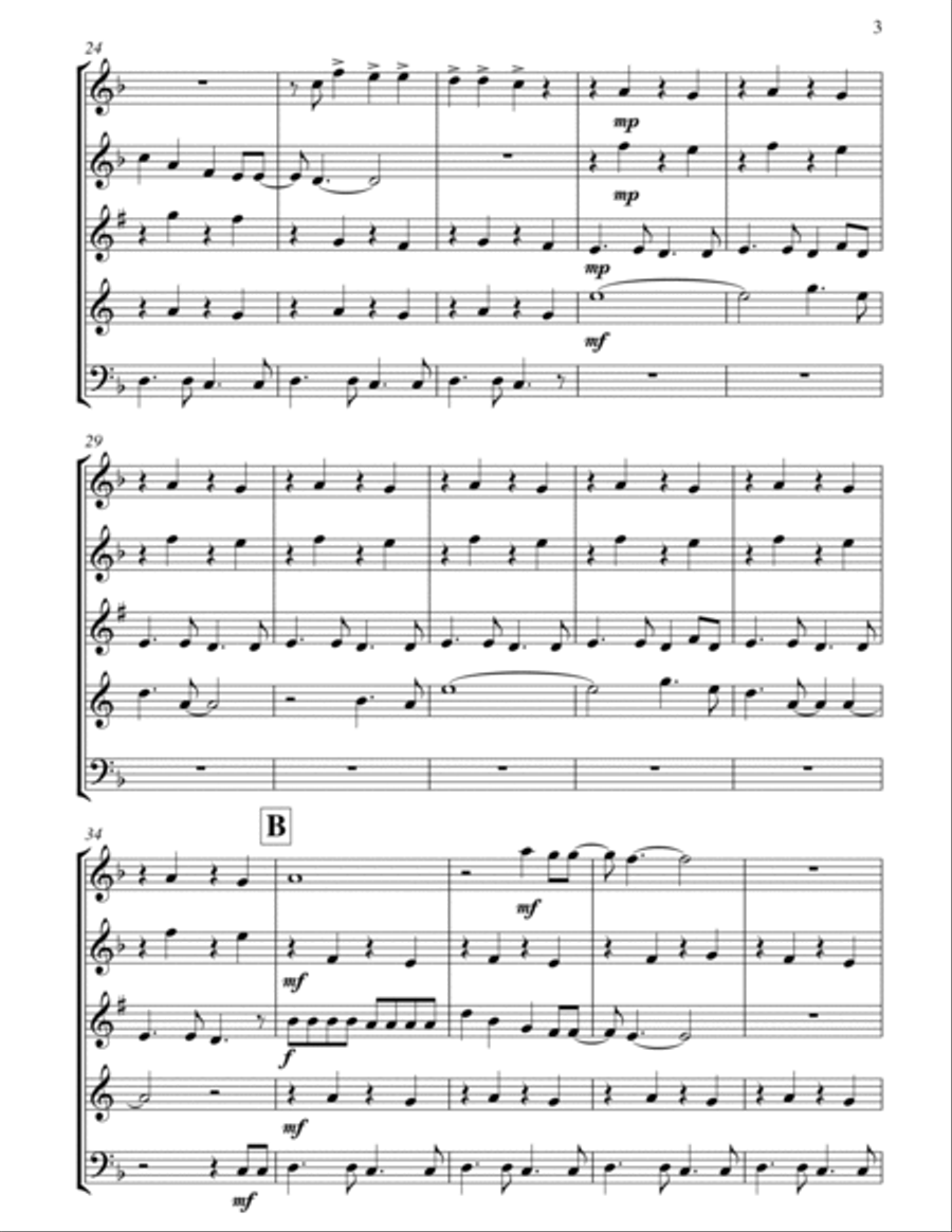 Somebody That I Used To Know Woodwind Quintet scores gallery preview page 4