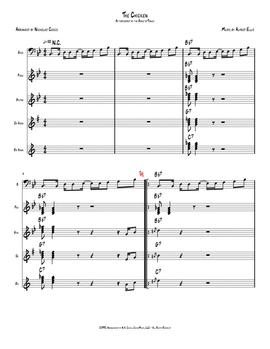 The Chicken Small Ensemble scores gallery preview page 1