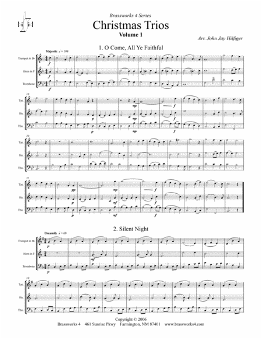 Christmas Trios, Vol. 1 Brass Trio scores gallery preview page 2
