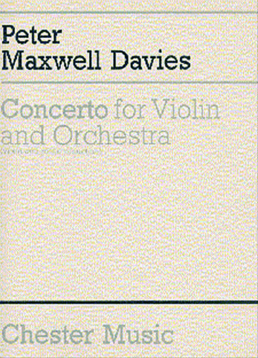 Peter Maxwell Davies: Concerto For Violin And Orchestra Violin Solo scores gallery preview page 1