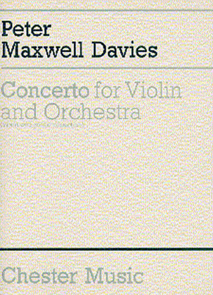 Book cover for Peter Maxwell Davies: Concerto For Violin And Orchestra