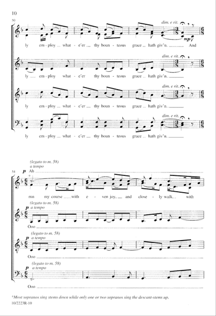 Forth in Thy Name, O Lord, I Go Divisi scores gallery preview page 10