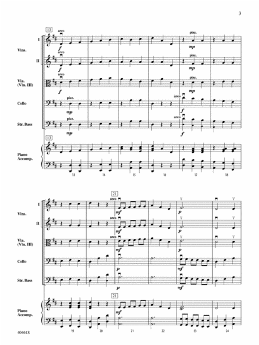 Chins and Pins: Score Chins and Pins: Score String Orchestra scores gallery preview page 3